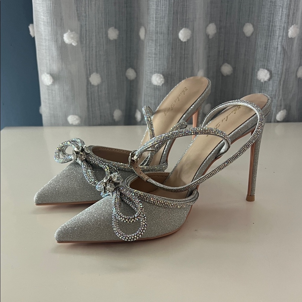 Silver Size 8 Sparkling Heels